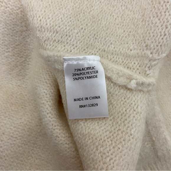 Superdown Rudie Sparkle Sleeve Sweater Dress in Ivory Size M - Picture 7 of 10